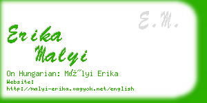 erika malyi business card